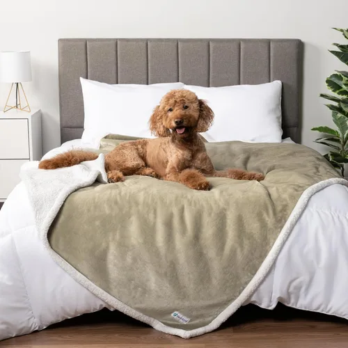 Vista 26 de PetAmi - Manta impermeable para perros medianos, cachorros, gatos pequeños Manta de forro polar suave para mascotas para sofá Cubierta gruesa