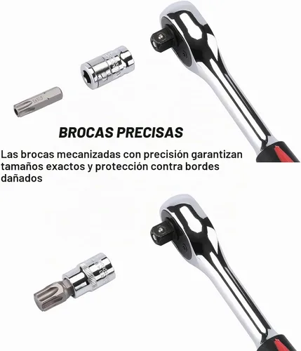 Vista 8 de CASOMAN 34 piezas de 3/8 pulgadas Torx Bit Socket y E-Torx (estrella) Juego de zócalos de acero CR-V y S2, E4-E20, T10-T60, a prueba