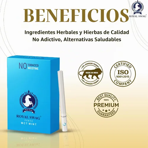 Vista 2 de ROYAL SWAG Cigarrillos de menta a base de hierbas 100% libres de nicotina y sin tabaco (1 caja = 20 unidades)