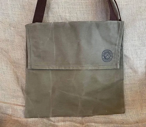 Vista 4 de XL Haversack, Bushcraft Shoulder Bag, Large Foraging Pouch, Waxed Canvas Messenger Bag