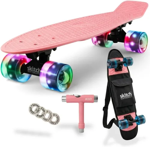 Vista 14 de SKITCH Patinetas para niños, adolescentes y adultos Juego de regalo de patineta premium para principiantes y profesionales, completo con tabla