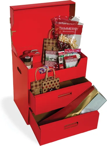 Vista 4 de Aula Keepers caja de herramientas, rojo, 50.8cmde alto x 49.75cmde ancho x 33.57cmD, 1 pieza