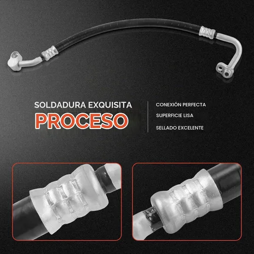 Vista 5 de A-Premium Conjunto de manguera de línea de descarga de A/C compatible con Volkswagen Jetta 2005-2014, Golf 2010-2014, Rabbit 2006-2009, 2.5L