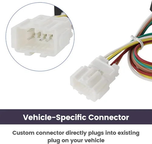 Vista 2 de Arnés de cableado de remolque de 4 pines personalizado para Honda CR-V 2007-2011, CRV Arnés de remolque CRV Cable de enganche de remolque, paquete