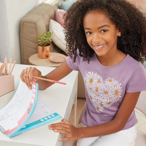 Vista 7 de Make It Real - Cuaderno de bocetos de diseño de moda: Blooming Vibes - Kit de diseño de moda para niños - Libro para colorear para niñas de 6 a 14