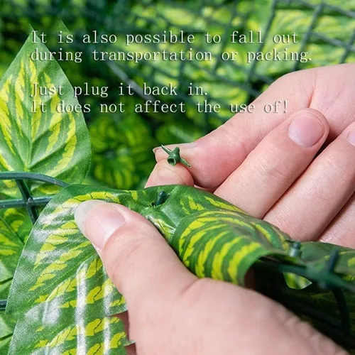 Vista 8 de WEWYQSJXBXF-3127 - Rejilla de hojas artificiales de imitación de plantas verdes, decoración de puerta decorativa de plantas verdes, tienda de pared