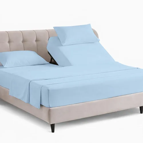 Vista 10 de KRISHNA Juego de sábanas prémium de 4 piezas de 34 pulgadas para cama ajustable con números de sueño, 100% algodón egipcio, sábana bajera ajustable