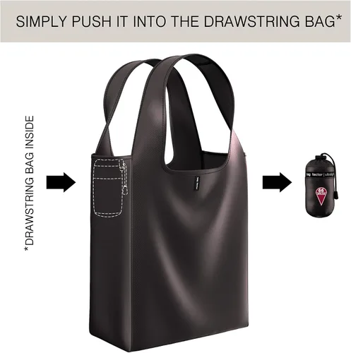Vista 2 de Bolsa de compras plegable ultraligera y mini bolso cruzado para hombres y mujeres