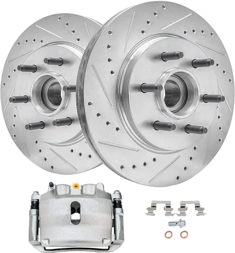 Vista 24 de Detroit Axle - Kit de freno trasero para Chevy GMC Silverado Sierra Suburban Yukon XL 1500 Astro Tahoe Safari Rotores de freno de disco Reemplazo