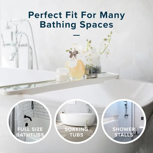 Vista 4 de SlipX Solutions Tapete de seguridad de goma grande y duradero de 27 x 15 pulgadas, siéntete seguro y seguro en tu baño o ducha, textura