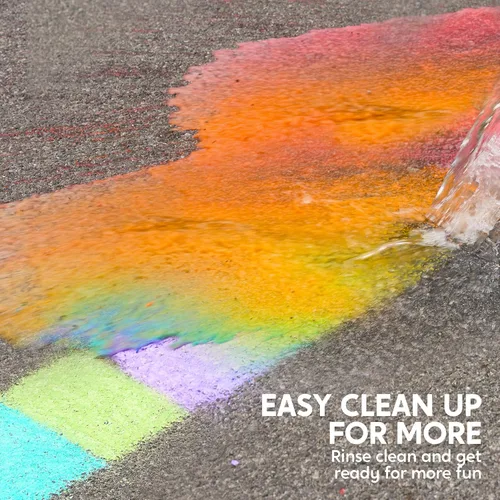 Vista 3 de JOYIN 30 tizas para acera para niños, 10 colores, no tóxicas, jumbo, lavables, para niños de 1 a 3 años, suministros escolares, imprescindibles