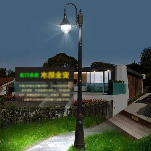 Vista 2 de Europea Retro Impermeable Antiguo Al Aire Libre Estigma Columna Luces Tradición Mesita Balcón Pasillo Villa Garaje E27 Decoración Iluminación