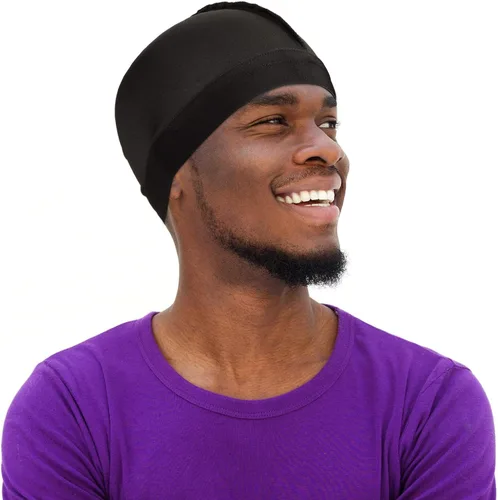 Vista 3 de SATINIOR 9 piezas de gorras de ondas sedosas para hombre, con banda elástica, gorras onduladas sedosas, estilo 2
