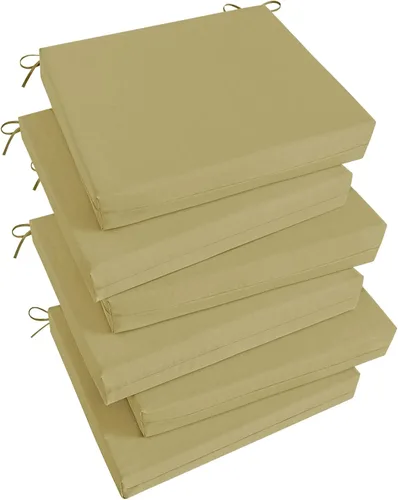 Vista 18 de Basic Beyond Juego de 4 cojines para sillas de exterior, cojines de exterior para muebles de patio, cojines resistentes al agua para sillas de patio