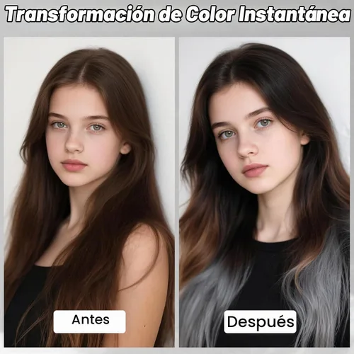 Vista 3 de Spray de color temporal para el cabello gris plateado, color vibrante instantáneo, 4 onzas Plateado (sliver)
