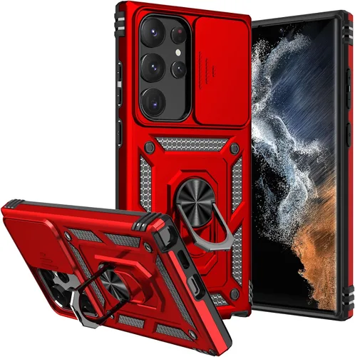 Vista 7 de Funda para S23 Ultra, con cubierta para cámara, [grado militar] 16 pies. Funda probada contra caídas con funda protectora magnética para Galaxy S23
