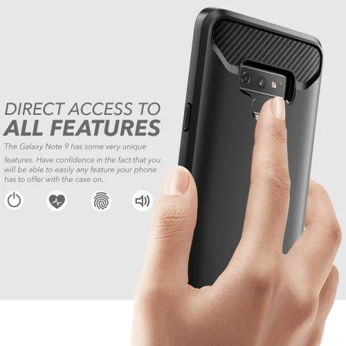 Vista 4 de Clayco Xenon Series - Funda para Samsung Galaxy Note 9 (versión 2018), carcasa resistente de cuerpo completo con protector de pantalla curvado 3D