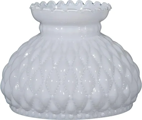 Vista 7 de B&P Lamp® Sombra acolchada de diamante transparente de 7 pulgadas con parte superior prensada