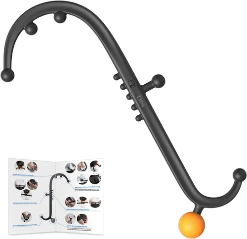 Vista 12 de LiBa Deep Tissue Back Neck Massager Theracane para aliviar el dolor azul A. Azul (1 paquete)