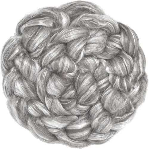 Vista 3 de Mezcla de fibra de seda de alpaca para bebé, lujosamente suave, negro Negro natural