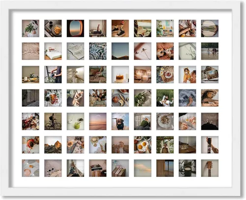 Vista 15 de Marco de fotos de Instagram mate marrón Barnwood para 1 foto
