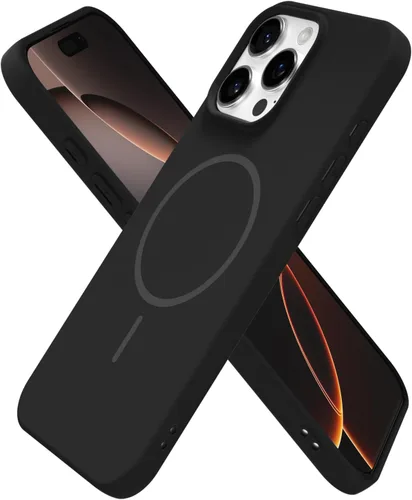 Vista 212 de Oakxco Funda de Silicona Mag Safe para iPhone 12 Pro Max, Funda Magnética Delgada y Fina Compatible con Carga Inalámbrica MagSafe, Bonita Funda