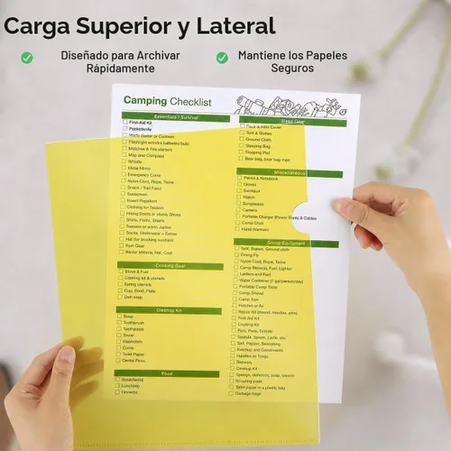 Vista 4 de KTRIO Paquete de 12 fundas de plástico transparente para carpetas, 6 colores surtidos, bolsillos para proyectos de documentos para papel