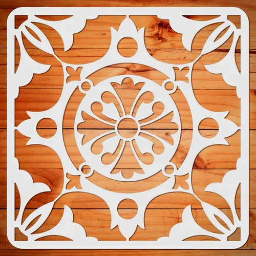 Vista 10 de ORIGACH Plantilla de diente de león reutilizable con textura de diente de león para pintar sobre madera, lienzo, papel, tela, piso, pared y azulejos