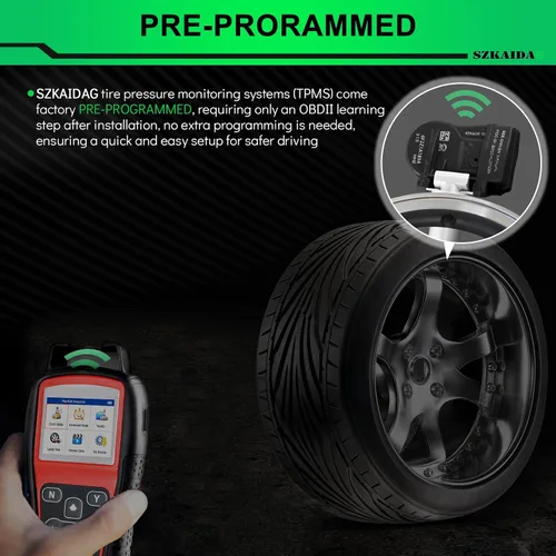 Vista 4 de 6F2Z-1A189-A 315MHZ TPMS Sistema de monitoreo de presión de neumáticos con sensor compatible con: Ford 2006-2011 Edge Ranger Explorer Escape F150