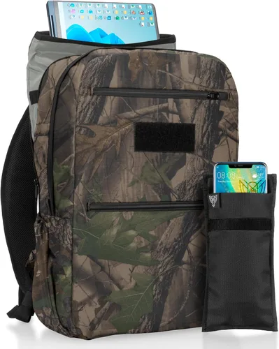 Vista 7 de Xtreme Sight Line ~ Xecutive Transport Faraday Backpack ~ Removable Signal-Blocking Laptop Sleeve ~ Carry-On Travel Friendly ~ Mil-Spec 1000D Nylon