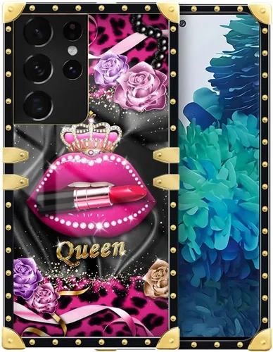 Vista 124 de Funda compatible con Samsung Galaxy S10 4G, TPU suave de lujo y parte trasera de policarbonato duro para niñas y mujeres, funda protectora a prueba
