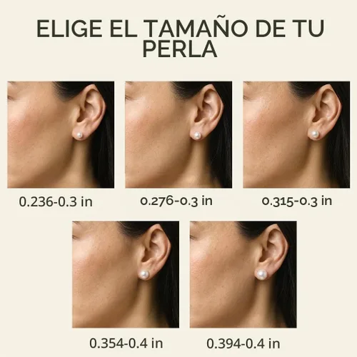 Vista 4 de The Pearl Source Real White Freshwater Pearl Stud Earrings for Women, AAA Grade Genuine Cultured Freshwater Pearls, Natural Pearl Jewelry, Classic