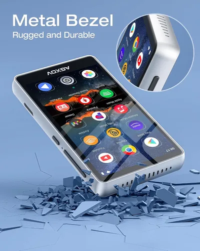 Vista 7 de Reproductor de MP3 de 144 GB con Bluetooth y WiFi, reproductores de MP3 y MP4 con pantalla táctil de 4.02 pulgadas y altavoz, reproductores