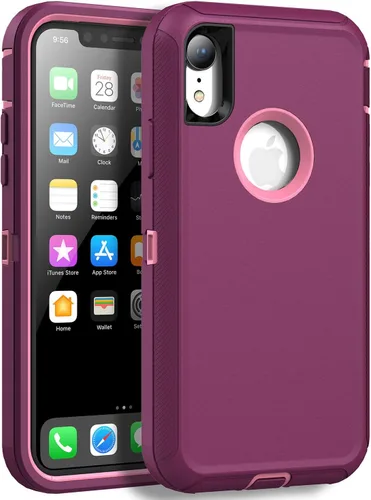Vista 12 de MXX Compatible con iPhone XR, 3 capas súper protectoras, cuerpo resistente, resistente, a prueba de golpes y polvo, diseñada para Apple Xr funda