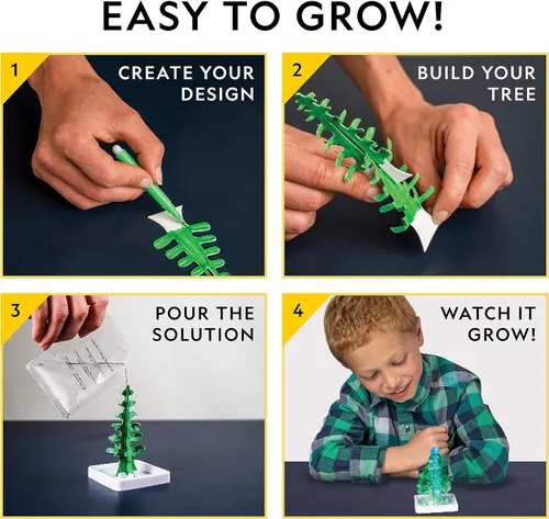 Vista 2 de National Geographic - Kits de manualidades para niños – Kit de cultivo de cristal – Cultiva un jardín de cristal en solo 6 horas, artesanía
