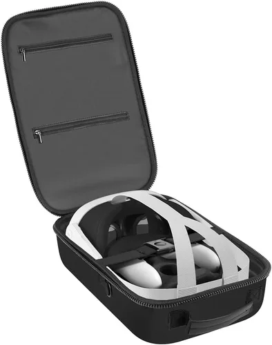 Vista 3 de HIJIAO Upagrade - Funda rígida de viaje compatible con Oculus Quest 3 y Quest VR, accesorios para auriculares y controladores, impermeable, a prueba