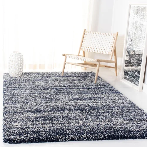 Vista 44 de SAFAVIEH Hudson Shag Collection - Alfombra decorativa de 2 x 3 pies, color marfil y azul marino, no desprende pelusa y de fácil cuidado, 2 pulgadas