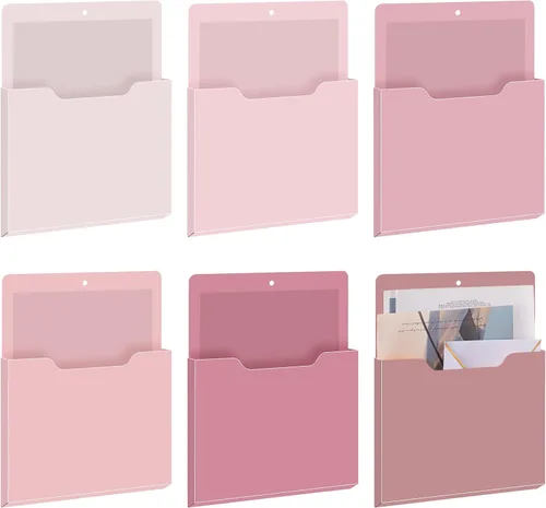 Vista 40 de Fuutreo Organizador magnético de archivos de pared, 6 unidades, soporte magnético para archivos de pared, frigorífico, revistas, papel para cartas