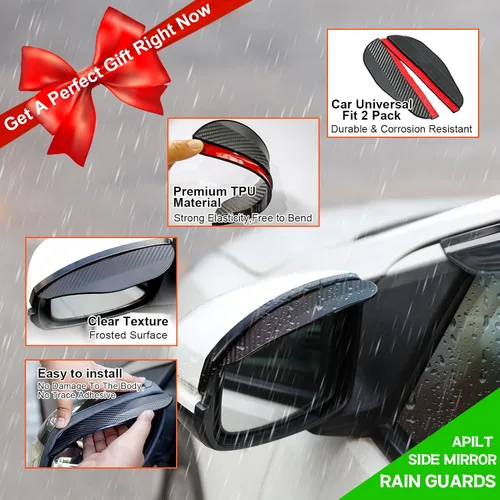 Vista 7 de Deflectores contra viento y lluvia montados en el exterior, viseras para ventanas para Toyota RAV4 2019-2025 de tamaño completo, deflectores