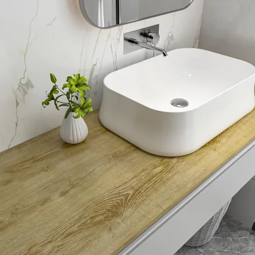 Vista 6 de Papel de contacto de madera clara para despegar y pegar, papel tapiz