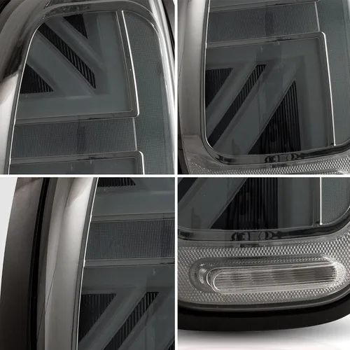 Vista 7 de VLAND - Luces traseras ahumadas LED Union Jack compatibles con BMW Mini Cooper Countryman R60 2010-2016 con señal de giro secuencial, luces