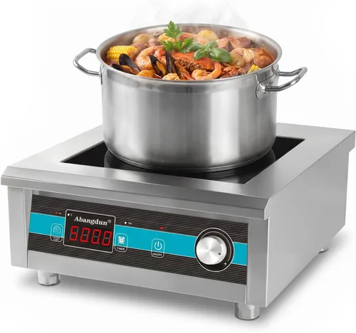 Vista 10 de Quemador de inducción comercial de 3500 W, encimera de 208-240 V 9.25-inch copper coil, non-pulse low-heat control, 18H timer for induction hot