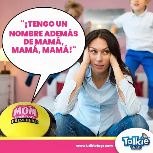 Vista 2 de Talkie Toys Products El botón de mamá - Reproduce 10 refranes divertidos de mamá - Genial