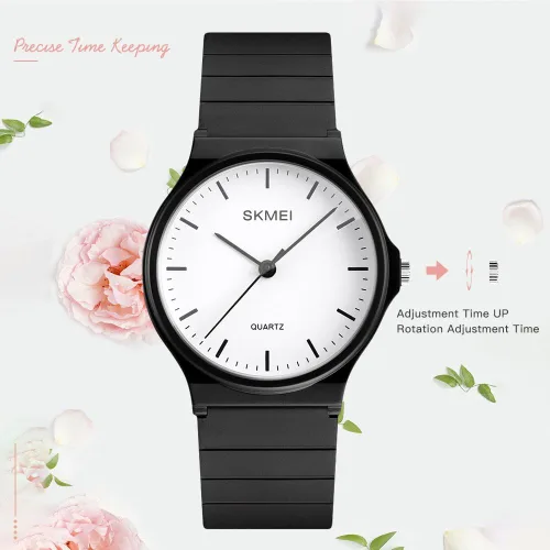 Vista 3 de SKMEI Reloj de pulsera impermeable para mujer, reloj de pulsera para dama, reloj de cuarzo analógico casual para mujer
