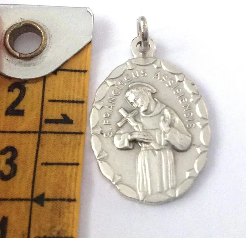 Vista 4 de Medalla San Francisco de Asís - Medallas de los Santos Patronos -100% Made in Italy
