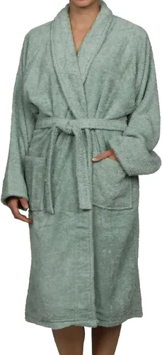 Vista 16 de Bata de rizo unisex de algodón, batas suaves y absorbentes para hombres y mujeres, accesorios de baño Negro