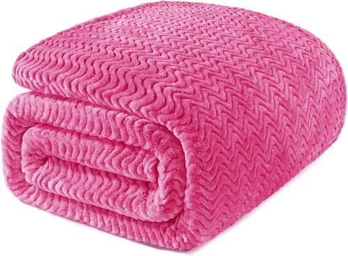 Vista 28 de Exclusivo Mezcla Large Fleece Throw Blanket for Couch, Sofa, Pink Rosa