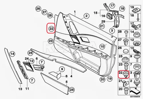 Vista 5 de Rexka 10 clips de retención para panel de puerta gris compatibles con BMW 51418224781 51410407983 51430141025 E36, E46, E90, E91, E92, E93, F32