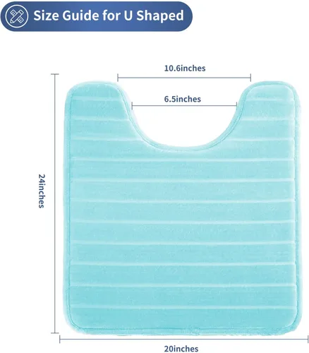 Vista 3 de SWEMSTAR Alfombra de baño de espuma viscoelástica con alfombra de inodoro, tapete de baño absorbente de agua para suelo de baño, antideslizante