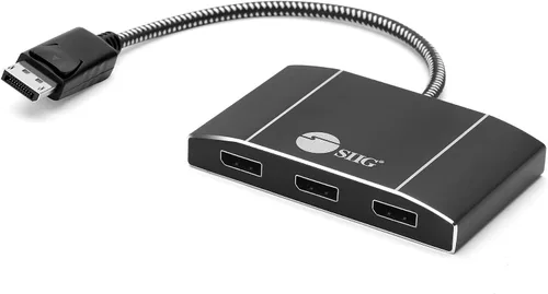 Vista 16 de SIIG - Divisor DisplayPort para monitores duales, DisplayPort 1.2 a 2 HDMI MST Hub divisor de video, monitor en cadena DisplayPort margarita,